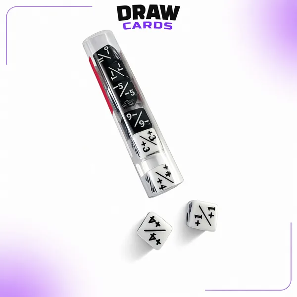Conjunto de 08 dados D6 Central - Positivo e Negativo