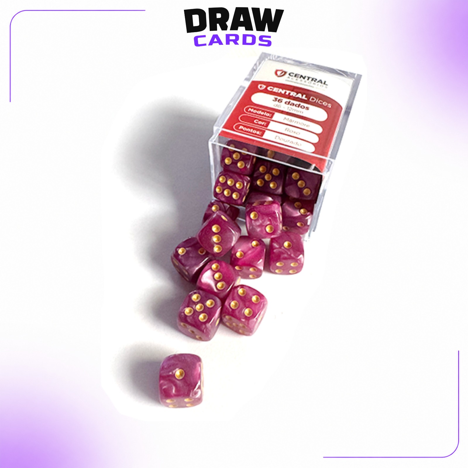 Conjunto de 36 dados D6 - Central Dice